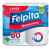Papel higiénico Hoja Simple Felpita x 80 metros