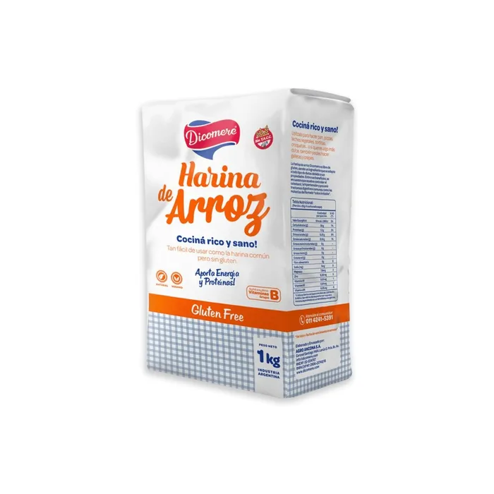 Harina de arroz sin TACC Dicomere x 1 kg