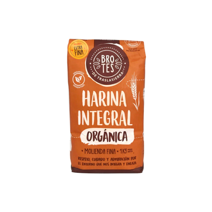 Harina Orgánica Integral Fina Brotes x 1 kg 