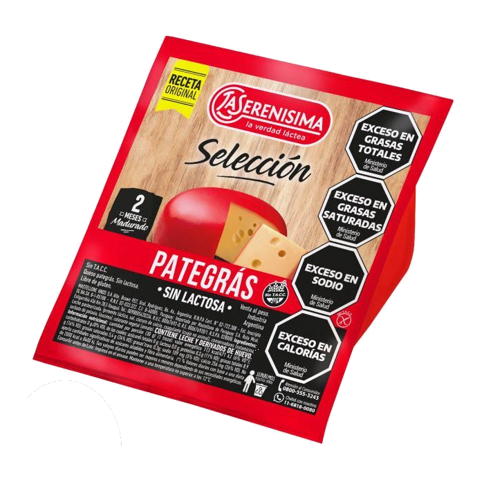 Queso La Serenisima Pategras Sin Lactosa Fracc 340 gr