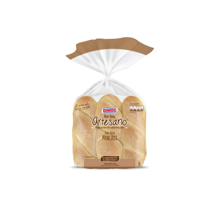 Pan para Pancho Artesano Bimbo 240 gr