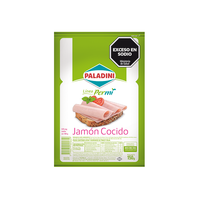 Jamón Cocido Light Paladini 150gr.