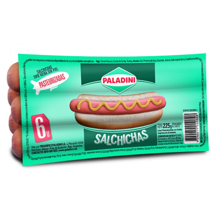 Salchicha Viena Paladini x 6U